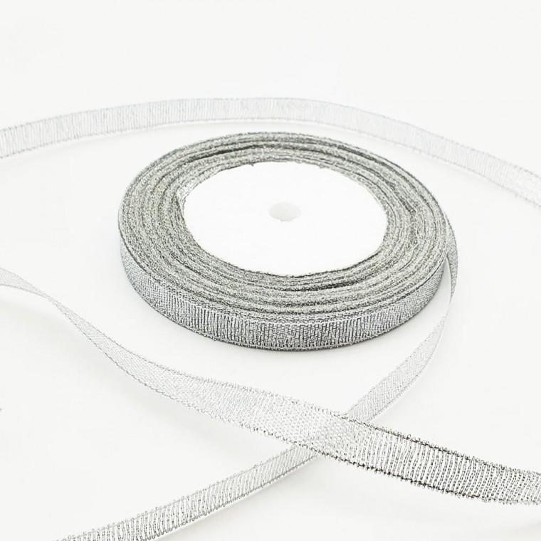 포장 리본 끈 실버 1cm 22m