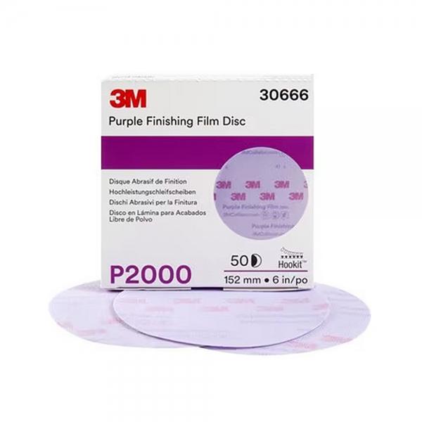 3M 260L P2000 퍼플 피니싱 필름디스크 152mm 50매