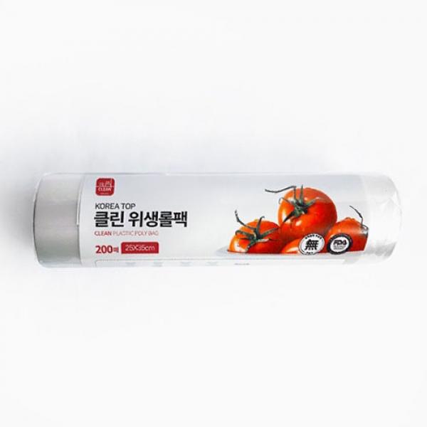 411E]  클린 위생롤팩 200매(25x35) (5개세트)