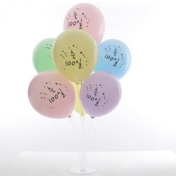 풍선꽂이장식세트70cm(매트파스텔축100일) 파티 풍선 장식
