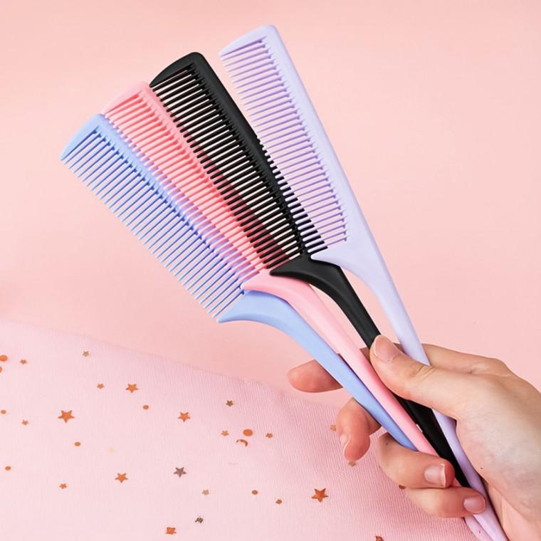 두꺼운 미용 꼬리빗 미용실 아이롱 헤어 가르마 커트 빗