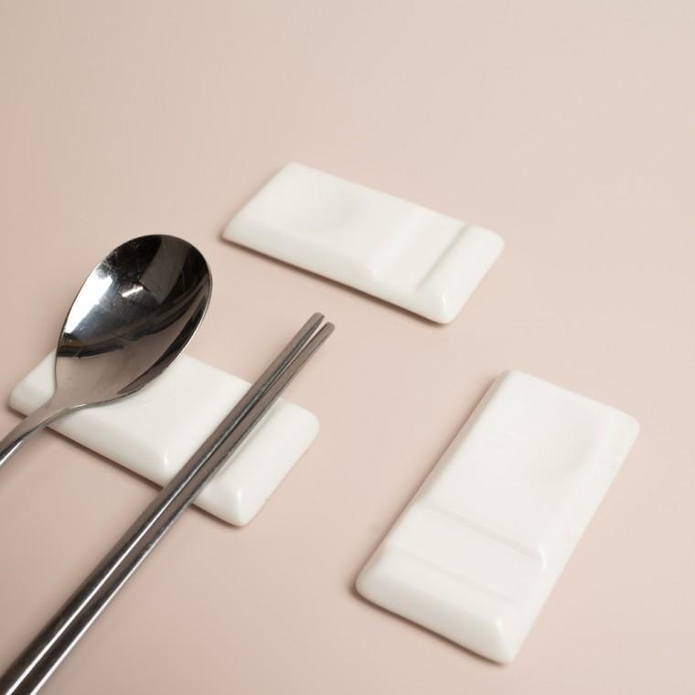 세라믹 예쁜 젓가락 도자기 수저 받침 받침대