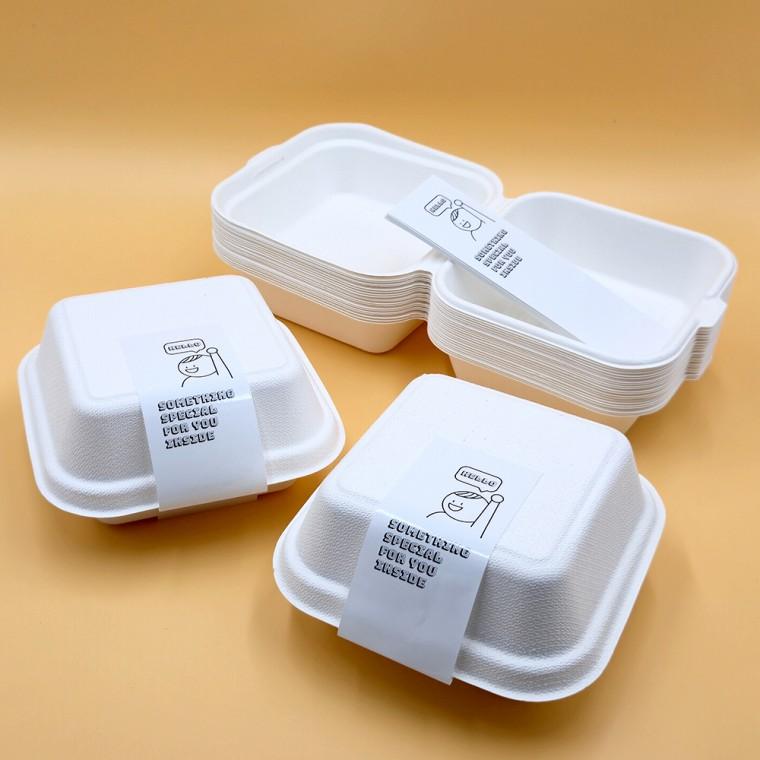 예쁜 일회용 도시락 용기 패키지 세트 밀봉 띠지 10p/20p