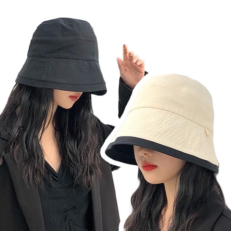 준캡 사계절 성인모자 양면골지벙거지 돌돌이 밀짚모자 가림막 여성 여자 모자 버킷햇