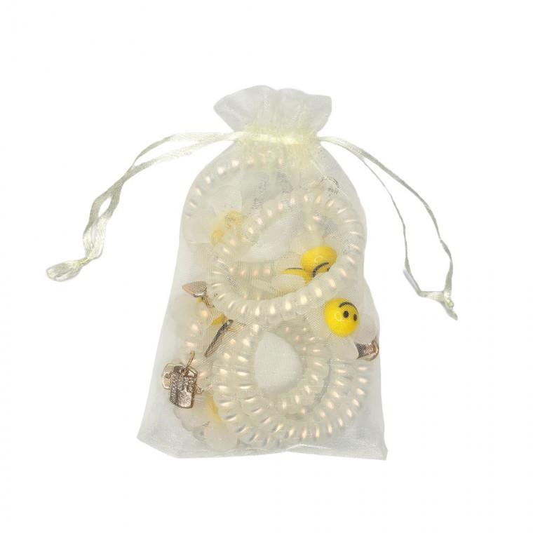 오간자 선물 포장 망사 복조리 주머니 아이보리 10x15cm