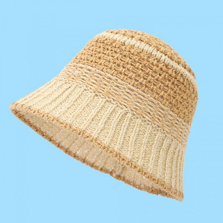 준캡 사계절 성인모자 네모꼬임투톤 벙거지 돌돌이 밀짚모자 가림막 여성 여자 모자 버킷햇