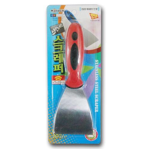 코텍 스텐레스 스크레퍼 -H/스텐다용도껌칼/헤라/스텐껌칼/컴칼/껌깔/공구/청소용품/칼/밀대/스크레퍼/