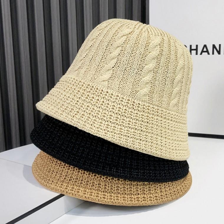 준캡 성인모자 꼬임꽈배기 벙거지 돌돌이 밀짚모자 썬캡 가림막 여성 여자 모자 버킷햇