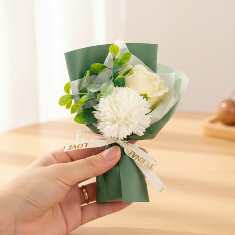 [별별창고] 카네이션 로즈 꽃다발 비누꽃 미니 조화 플라워 패키지 스승의날 어버이날
