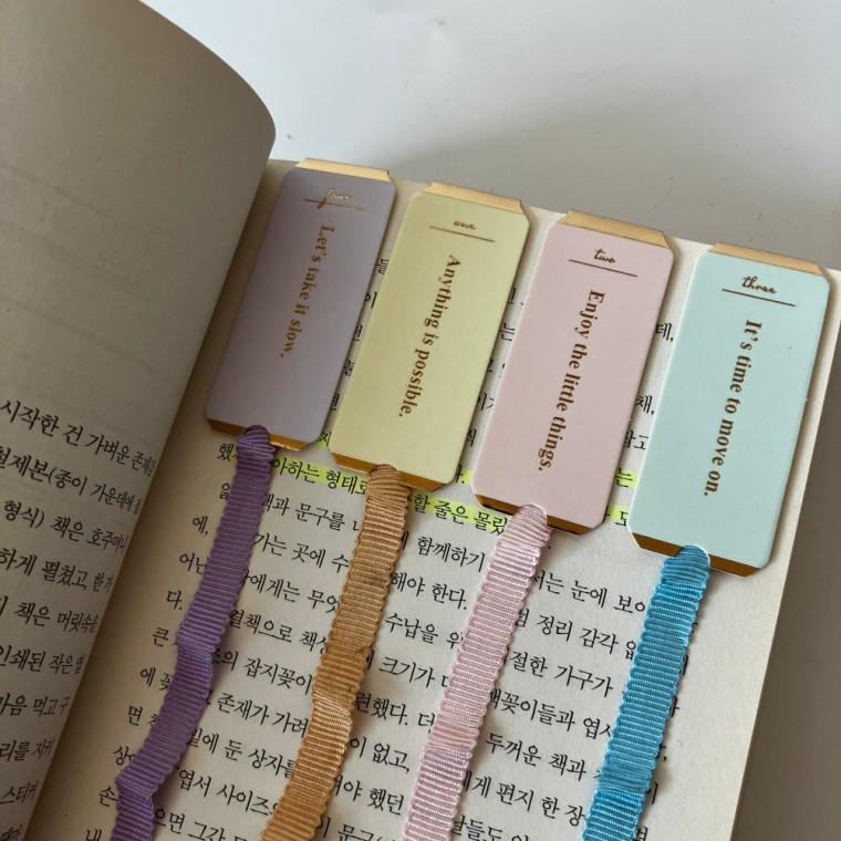 마그넷 책갈피 북마크 북스토퍼 자석 북클립 북마커 4개세트