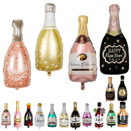 술병 은박풍선 맥주 샴페인 와인 양주 위스키 포도주 핑크 그린 골드 치얼스 생일 축하 파티 술집