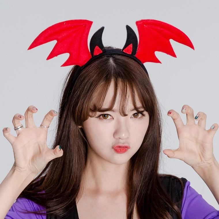 박쥐날개머리띠(레드) 할로윈 파티용품 의상소품