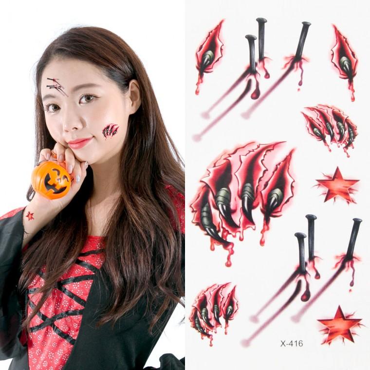 할로윈타투스티커(X-416) 파티 의상 소품 분장 장식
