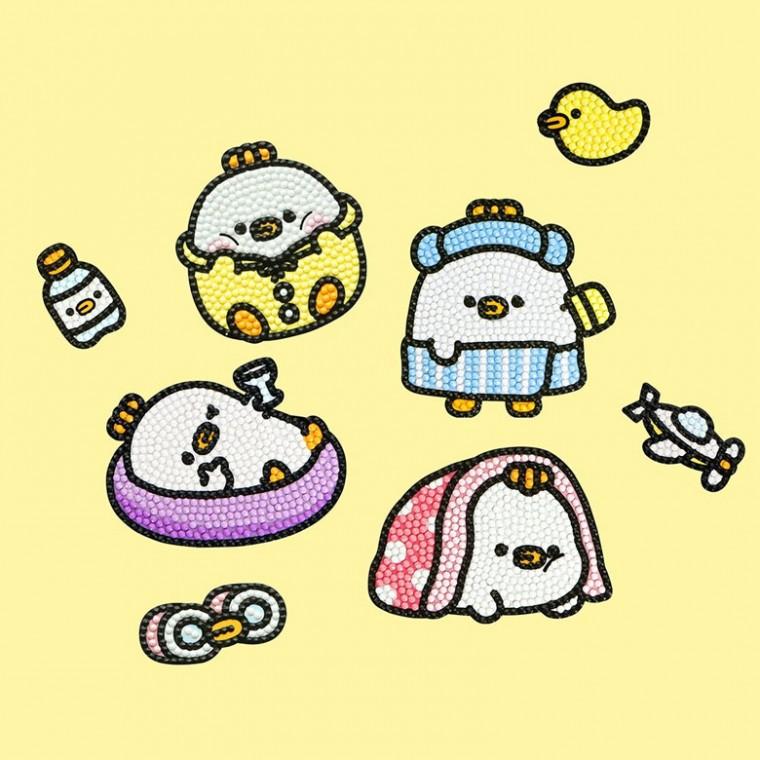 DIY 덕9 보석십자수 스티커 만들기 (4개)