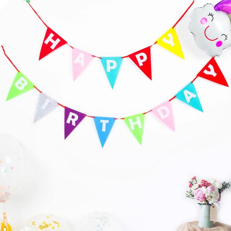 파티펠트생일가랜드(삼각페넌트) 파티 장식 배너 소품