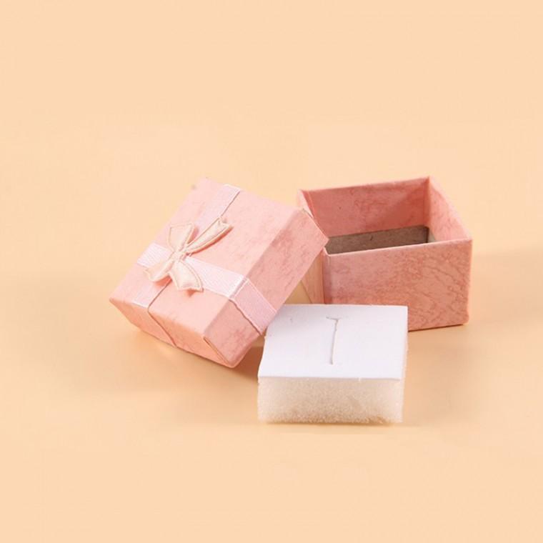 반지케이스 선물용 사각 반지 귀걸이 리본 상자 케이스 RD-11456