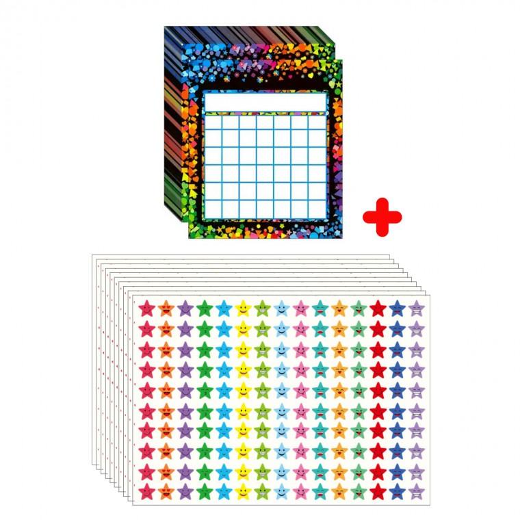 칭찬 보드판 별 스티커 세트 보드30개 별 1500pcs S1541