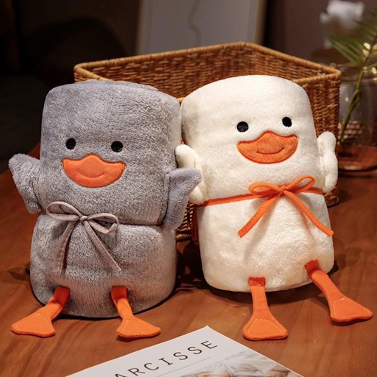휴대용 무릎 대형 담요 오리 귀여운 이불 사무실용