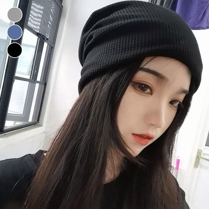 사계절착용 여성모자 환우비니 비니 와플패턴 모자