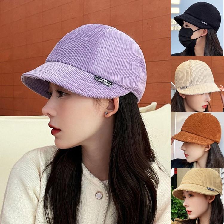 벙거지 단챙모자 여성 코듀로이 포근한 가을겨울모자
