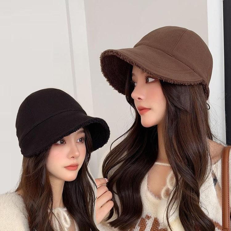 여자모자 겨울모자 러블리 부드러운 뽀글이 캡 버킷햇