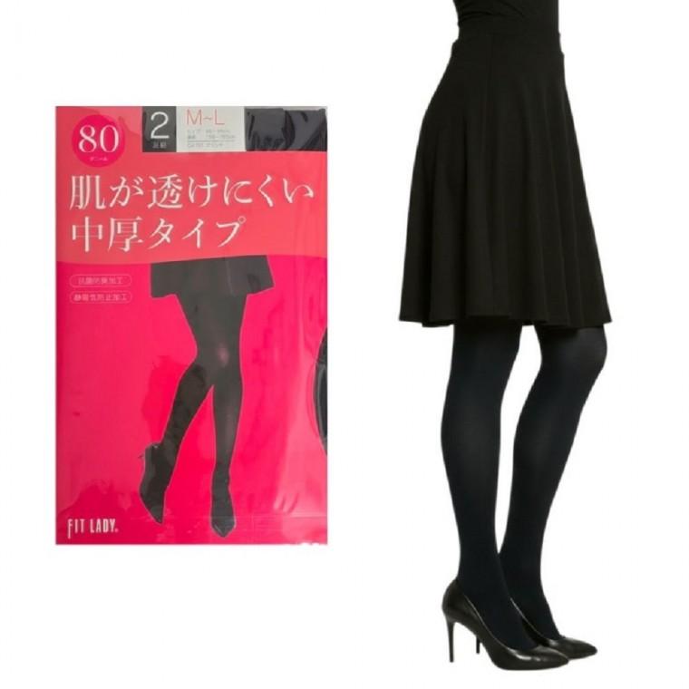 일본직수입 FIT LADY 80D 유발팬티스타킹 2개입 M-L