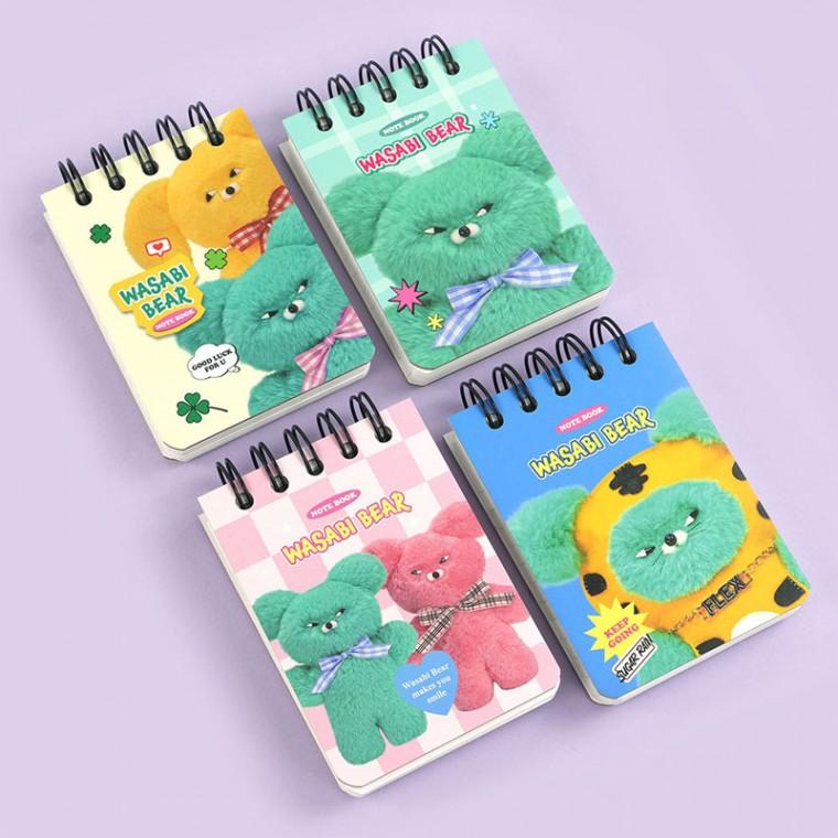 와사비베어 도톰한 수첩 (4개)