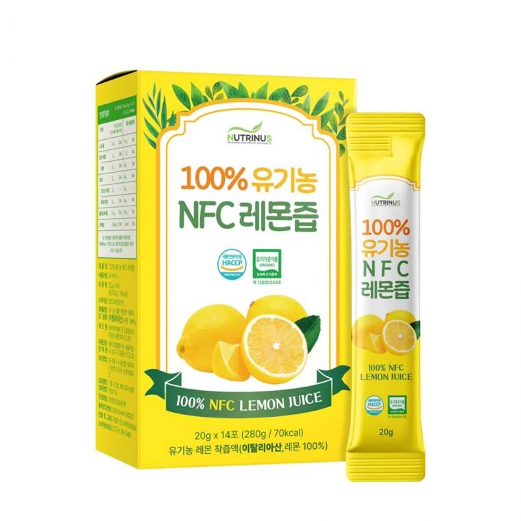 뉴트리너스 100% 유기농 NFC 레몬즙 20g x 14포