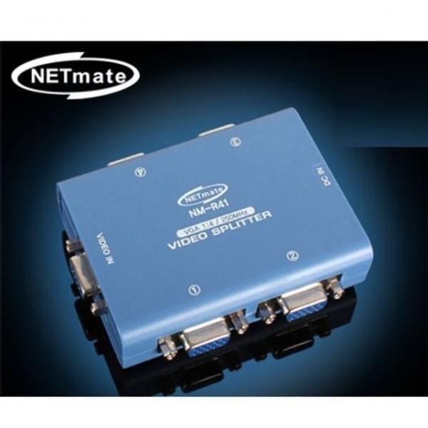 NM RGB VGA 분배기 R41 NETmate 1대4 모니터 250MHz