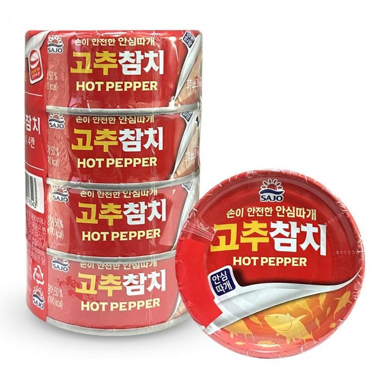 사조 안심따개 고추참치 캔 통조림 135g 4개