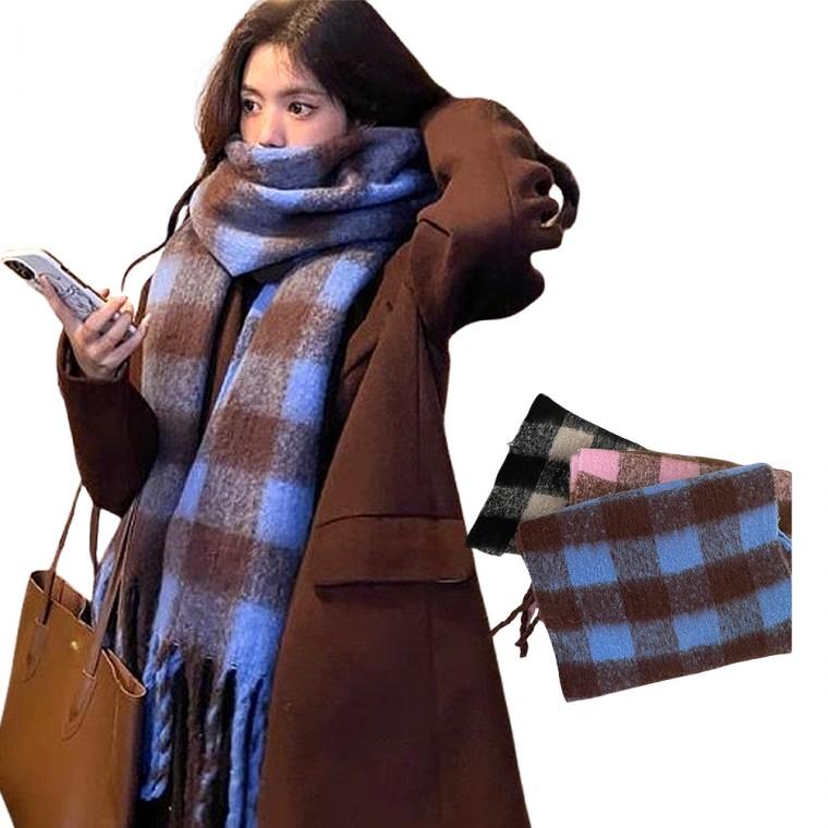 남녀공용 넉넉한 사이즈 커플목도리 울머플러 3컬러