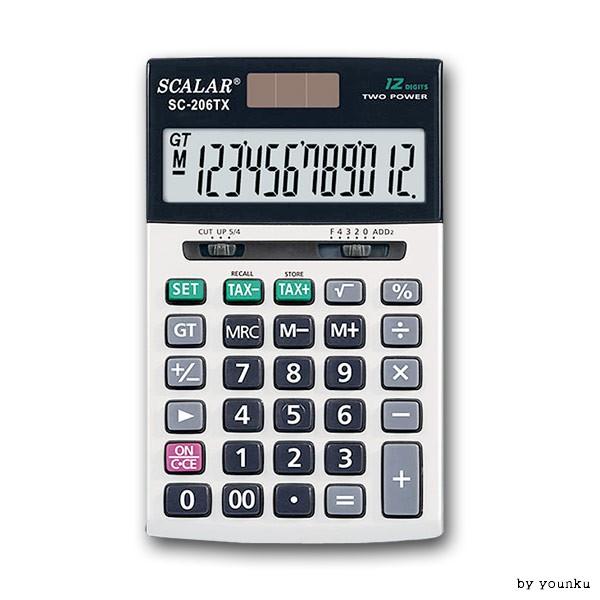 스칼라 계산기 SC-206TX -PP /사무용품/전자계산기