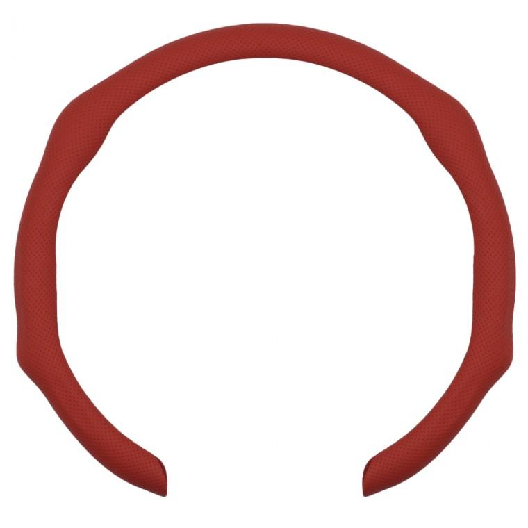 자동차 차량용 가죽 핸들커버 O형 D형 370-390 통용 C137 와인