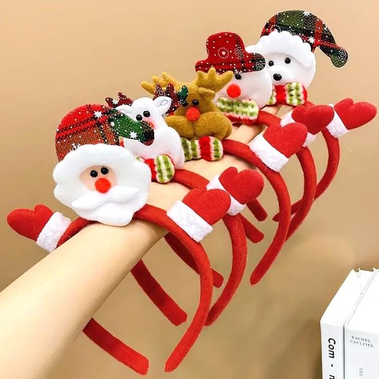 크리스마스 머리띠 / 산타 루돌프 크리스마스파티 산타복 연말파티 헤어밴드 성탄절 파티룩 교회 성가대