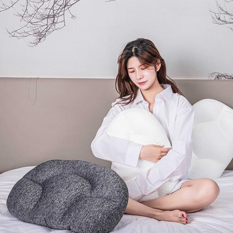 푹신한 메모리폼 베개 낮잠 수면 캠핑용 목베개 세탁