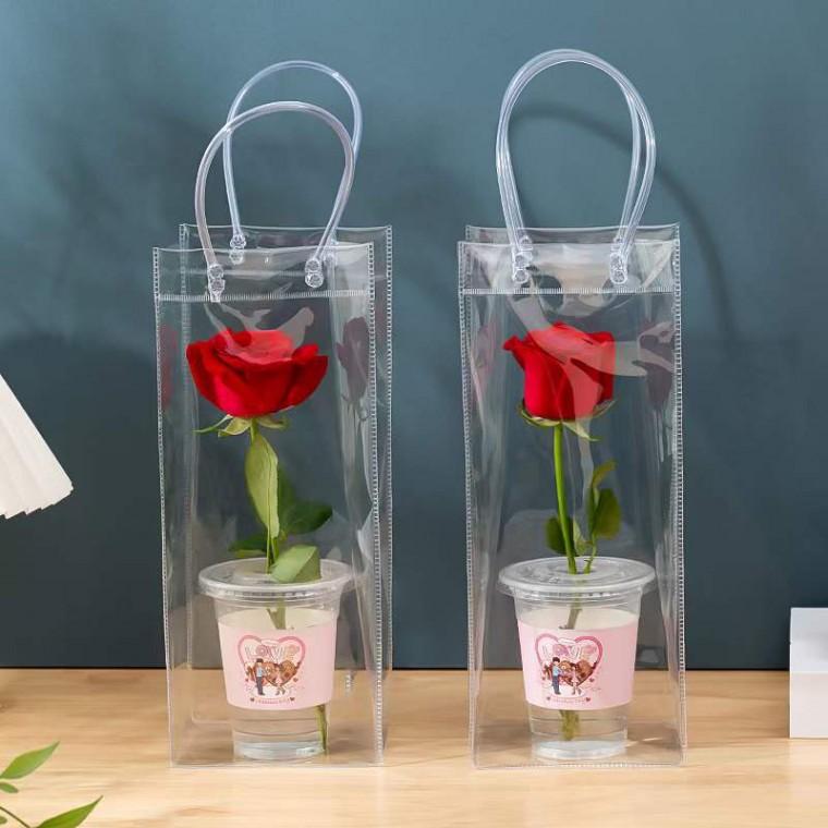 와인 칠링백 25cm 보냉 아이스버킷 PVC 쿨러 샴페인