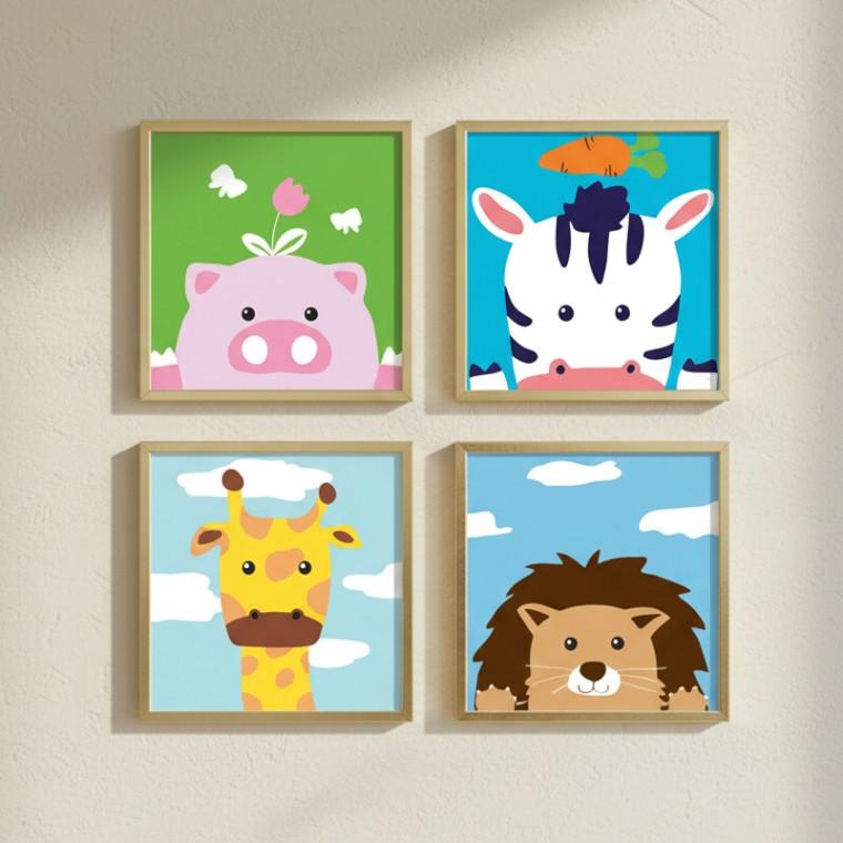 캔버스 유화 색칠 DIY 그림 그리기 페인팅 세트