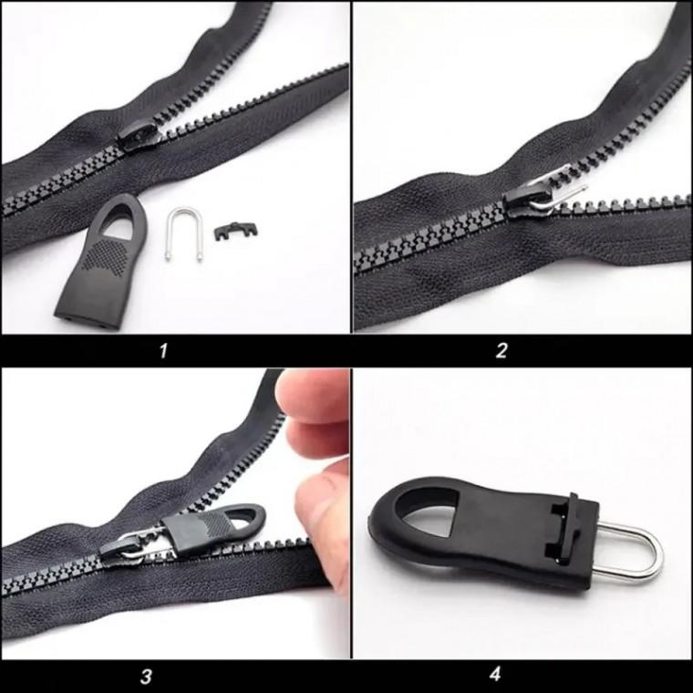 의류 지퍼 수리 키트 셀프수선 가방 캐리어 10p