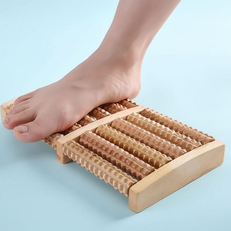가정용 사무실 발바닥 지압 롤러 원목 마사지기