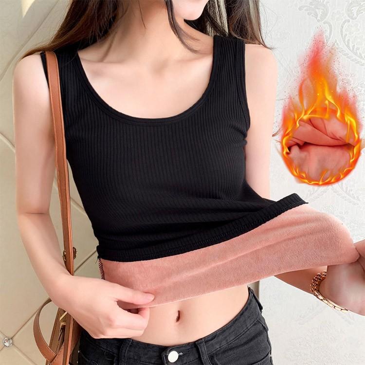 여성 겨울 이너웨어 기모안감 따뜻 얇은골지 민소매티