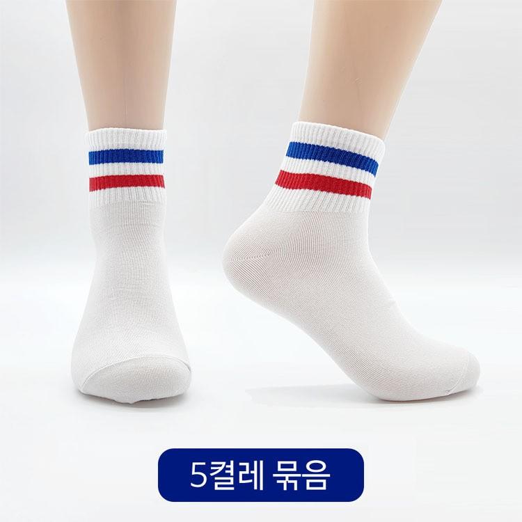 국내산 스포츠형발목 이선 남성 캐주얼양말 5켤레묶음