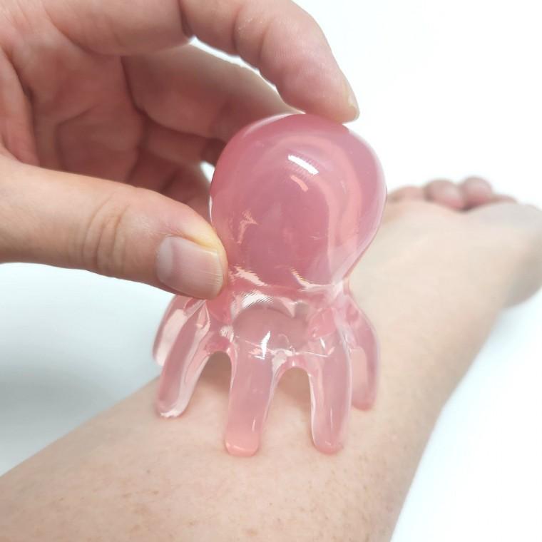 휴대용 문어 괄사 경락 마사지기 두피 지압 마사지 손발 지압기