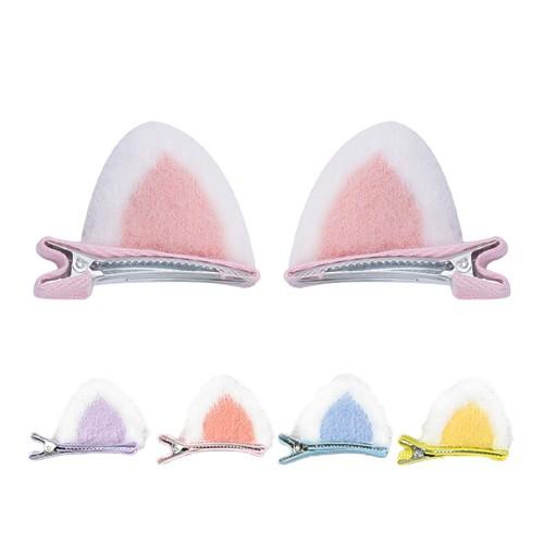 하얀털 귀 머리핀 귀여운 고양이귀 고양이머리삔 머리핀 헤어핀 머리삔 헤어삔 코스프레 코스튬 파티분장