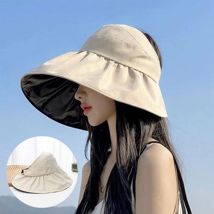 여성 비치모자 자외선차단 넓은챙 돌돌이 패션 썬캡