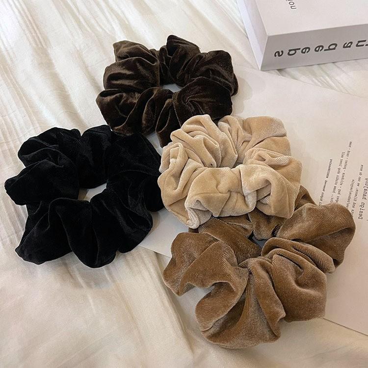 똥머리 곱창끈 가을겨울 헤어악세서리 벨벳 헤어끈