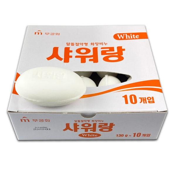 무궁화 샤워랑 알뜰비누 130g 10개입 -TJ 비누 알뜰비누 목욕비누 샤워비누 목욕 샤워 세수 세안 목욕용품