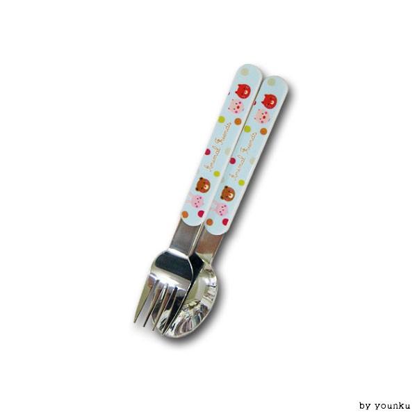 곰고미 동물친구들 중술포크세트 -T1/스푼/포크/아동