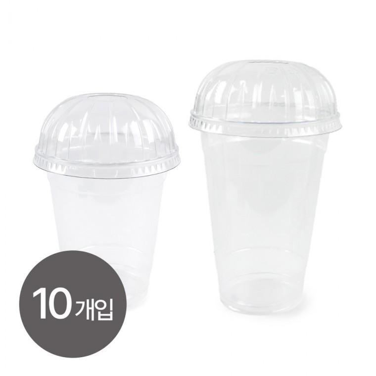 쿨러아이스컵(컵+돔뚜껑) 10P 410ml
