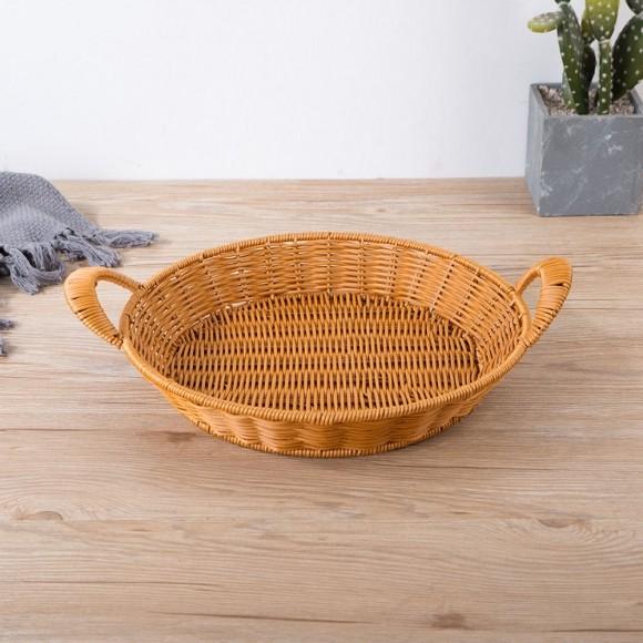 센스 원형 라탄짜임 트레이(29cm) (내추럴)-DT