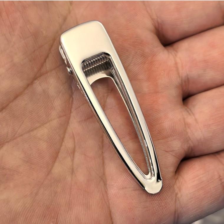 메이크업 y2k 하이틴 메탈 실버 헤어핀 5.5cm 옆머리 앞머리 세안 머리핀